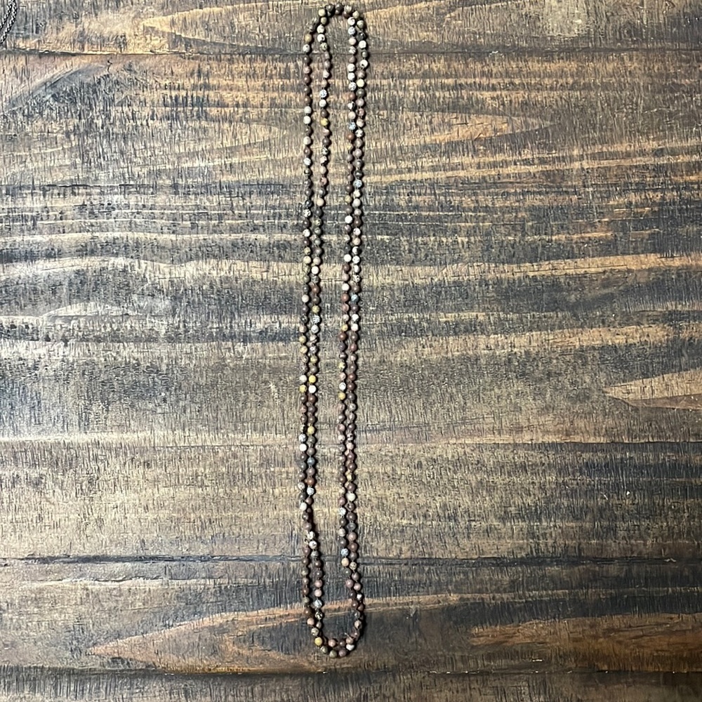 Brown beaded necklace